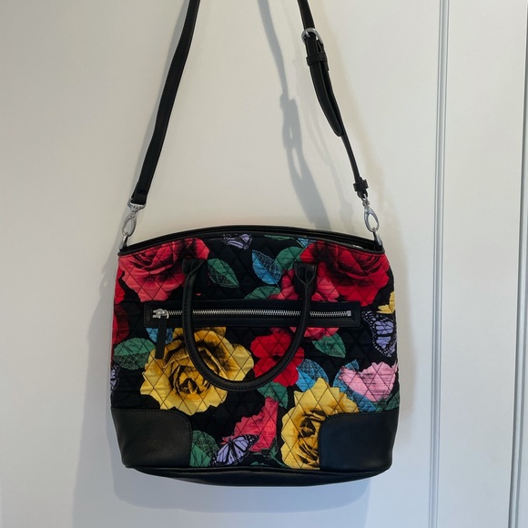 NWOT Vera Bradley Havana Rose Satchel Shoulder Bag - Picture 2 of 9